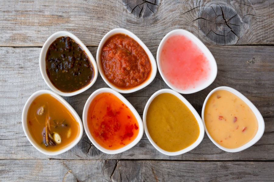 Asian sauces pastes marinades